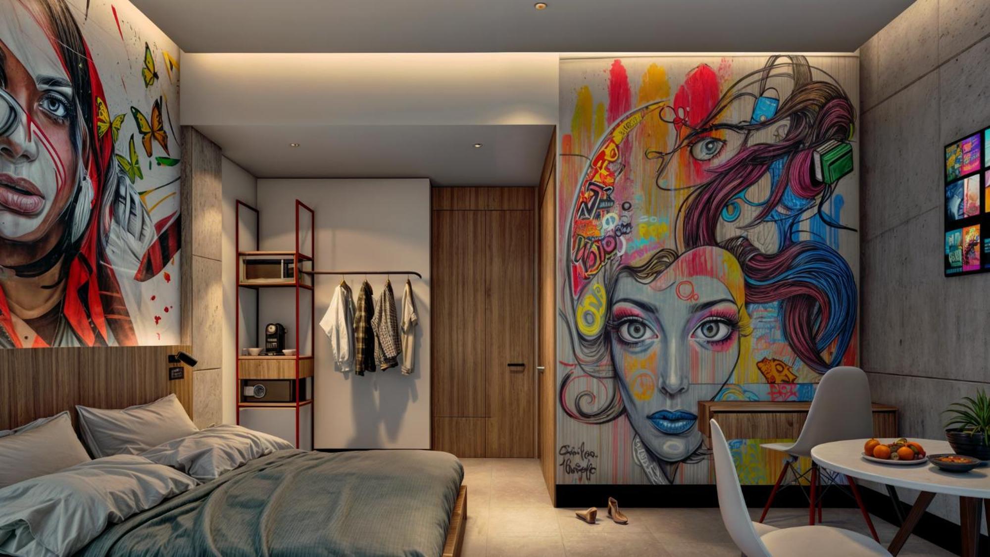 Street Art Hotel Roma Mexico By Eksteriør billede