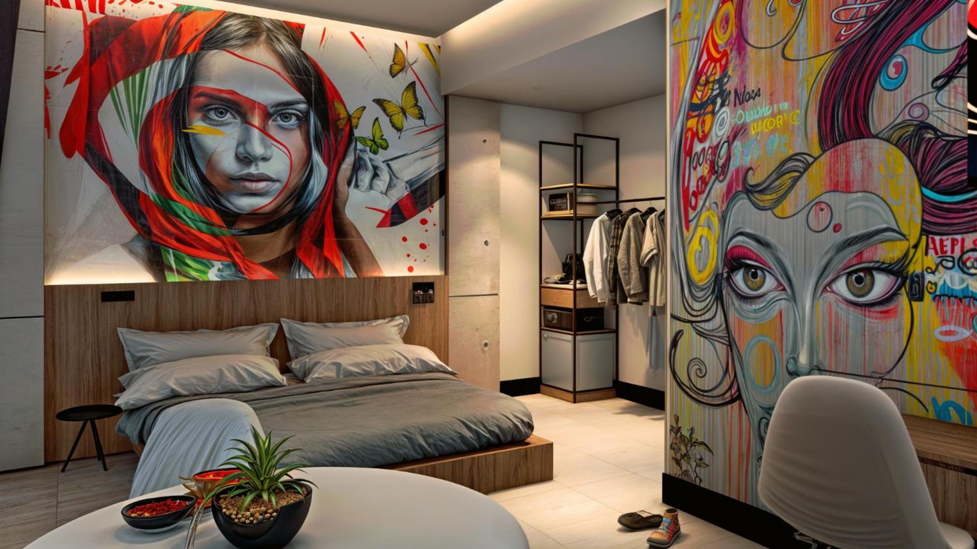 Street Art Hotel Roma Mexico By Eksteriør billede